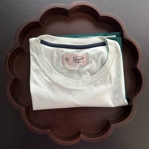 Men’s Original Penguin Mint Green & Blue Pocket Tee Size XL